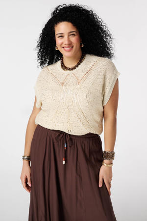 top gehaakt beige