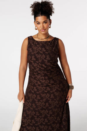 maxi jurk bruin
