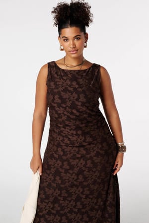 maxi jurk bruin