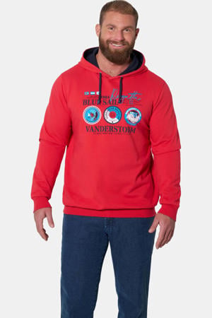 +FIT Collectie hoodie WILMER rood