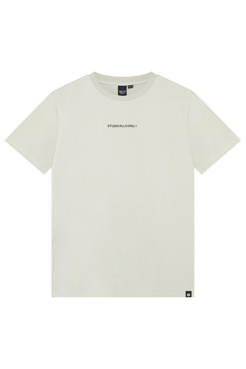 Lichtgrijze jongens Rellix rechtvallend T-shirt van katoen met backprint, korte mouwen en ronde hals