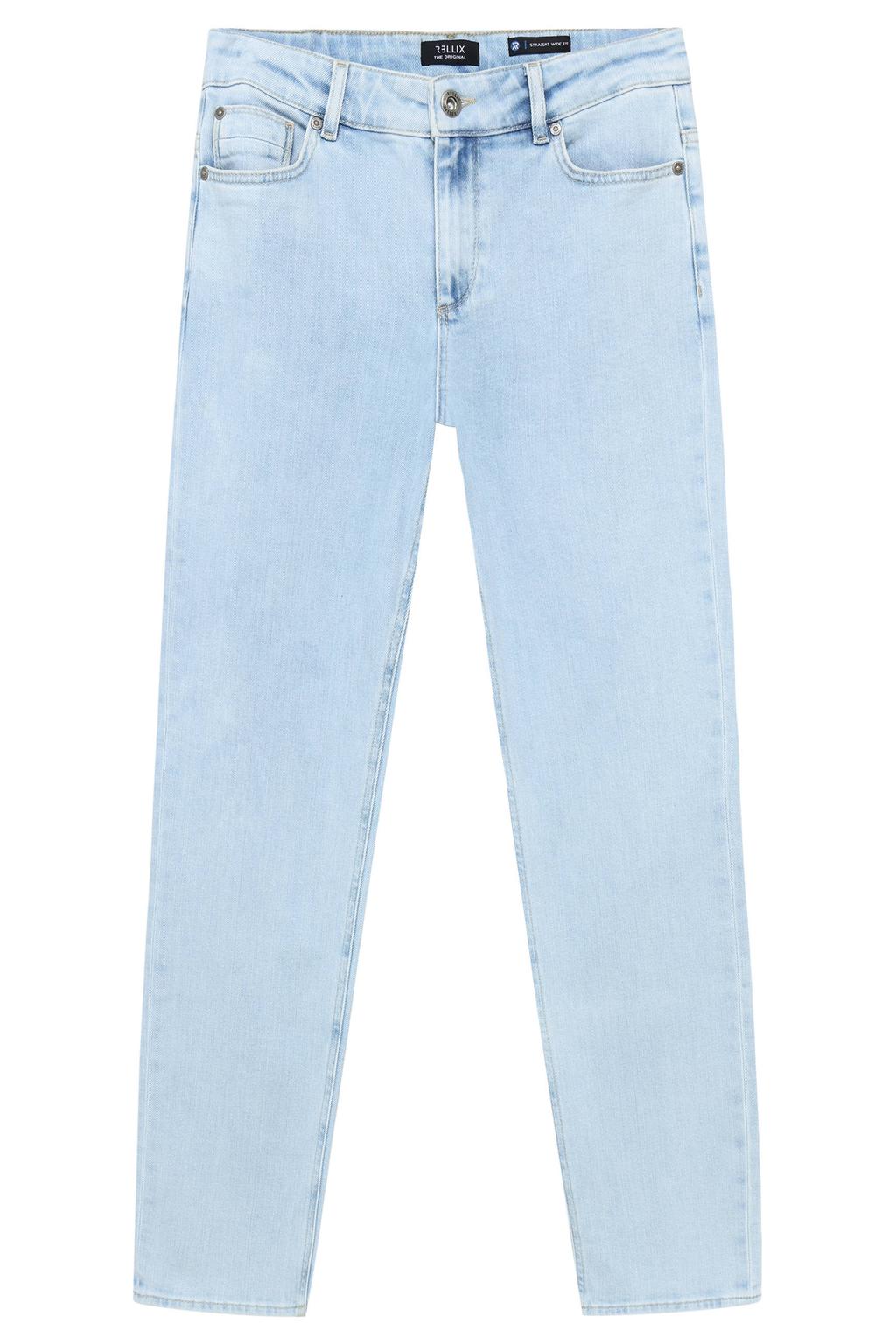 Light blue denim jongens Rellix loose fit jeans van denim met regular waist en effen