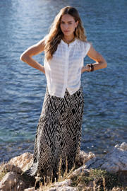 thumbnail: Ivy Beau gestreepte blouse wit