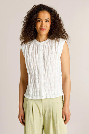 gestreepte blouse wit