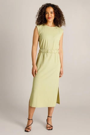 jersey jurk lichtgroen