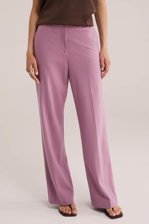 jersey high waist pantalon oudroze