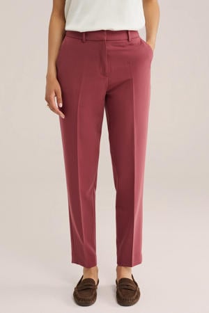 tapered regular waist pantalon oudroze