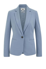 thumbnail: WE Fashion viscose regular fit blazer - grijsblauw