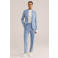 WE Fashion tapered regular waist pantalon grijsblauw