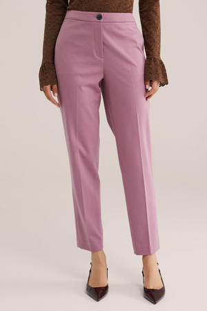 tapered regular waist pantalon lila
