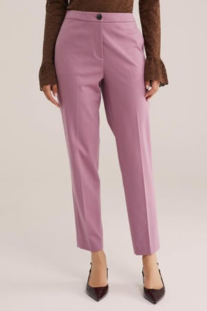 tapered regular waist pantalon lila