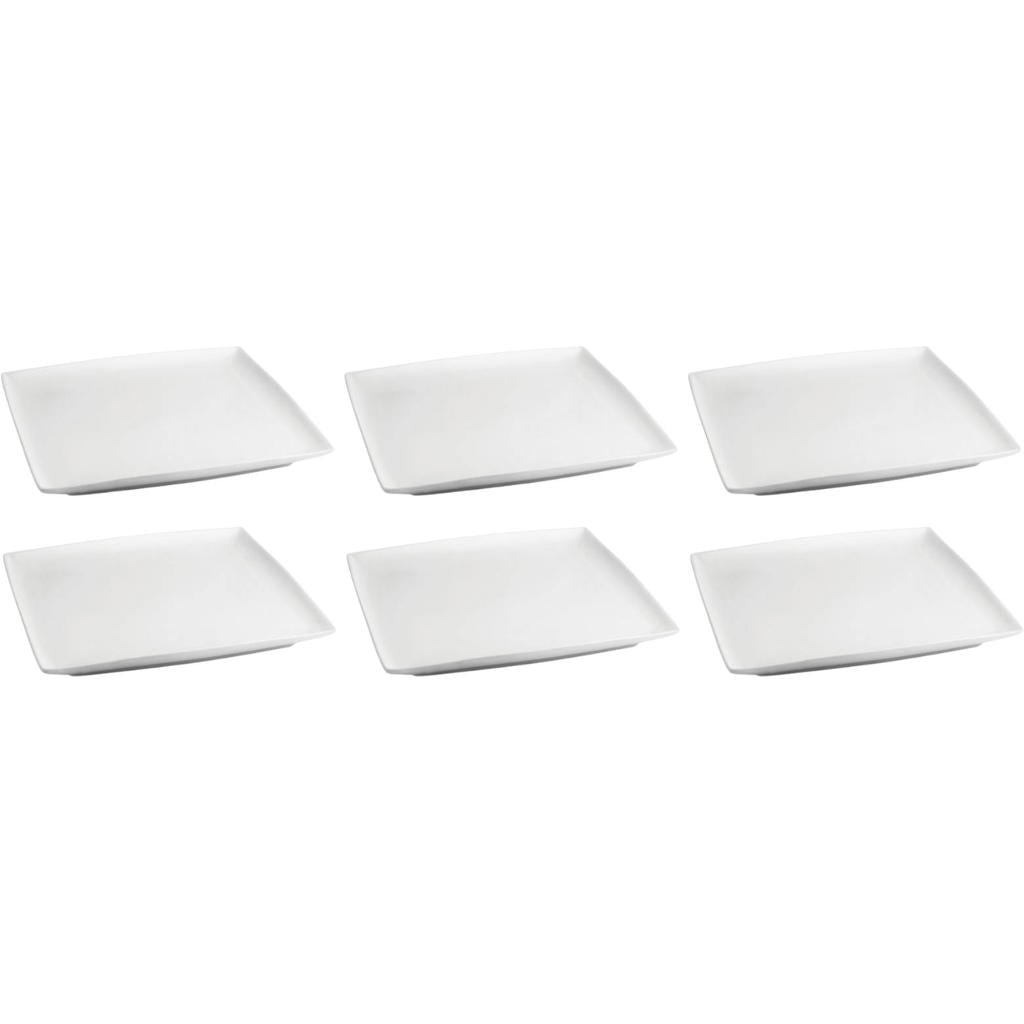 BonBistro Dinerborden Yong Squito 26 x 26 cm - Wit - 6 stuks