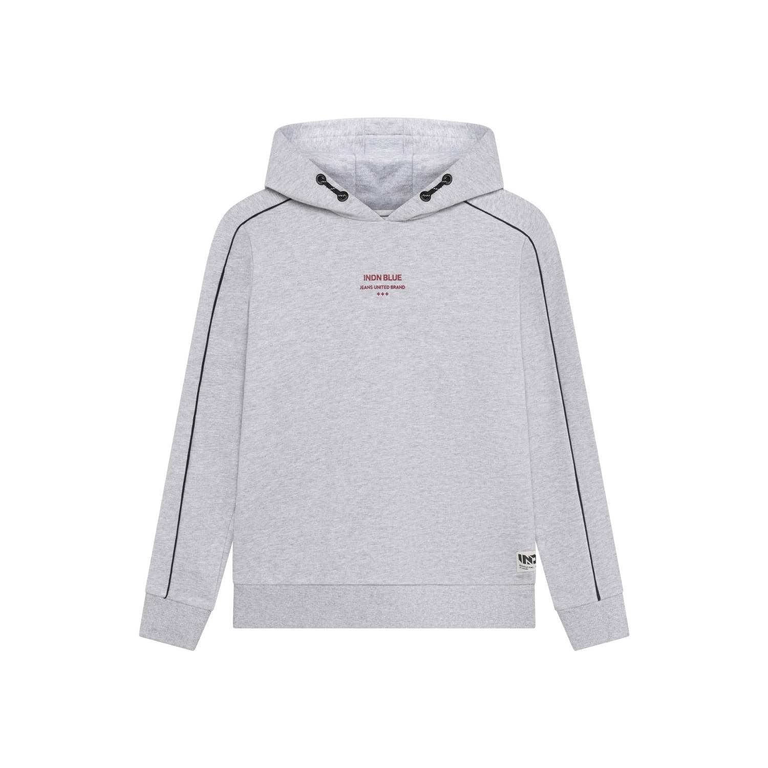 Indian Blue Jeans rechtvallende hoodie met backprint grijs
