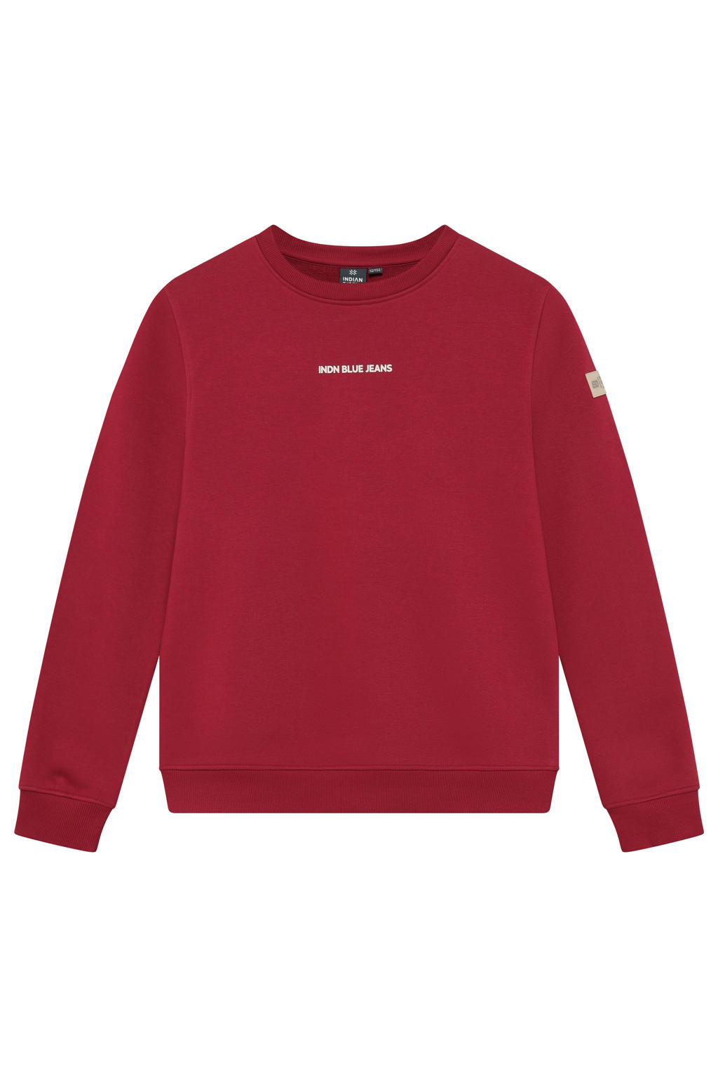 Indian Blue Jeans rechtvallende sweater met backprint - rood