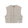 Indian Blue Jeans oversized geruit gilet met backprint - beige