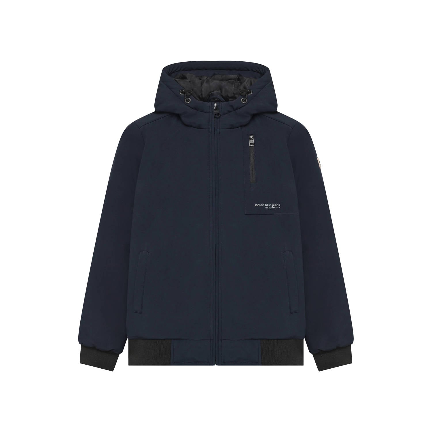 Indian Blue Jeans softshell jas donkerblauw