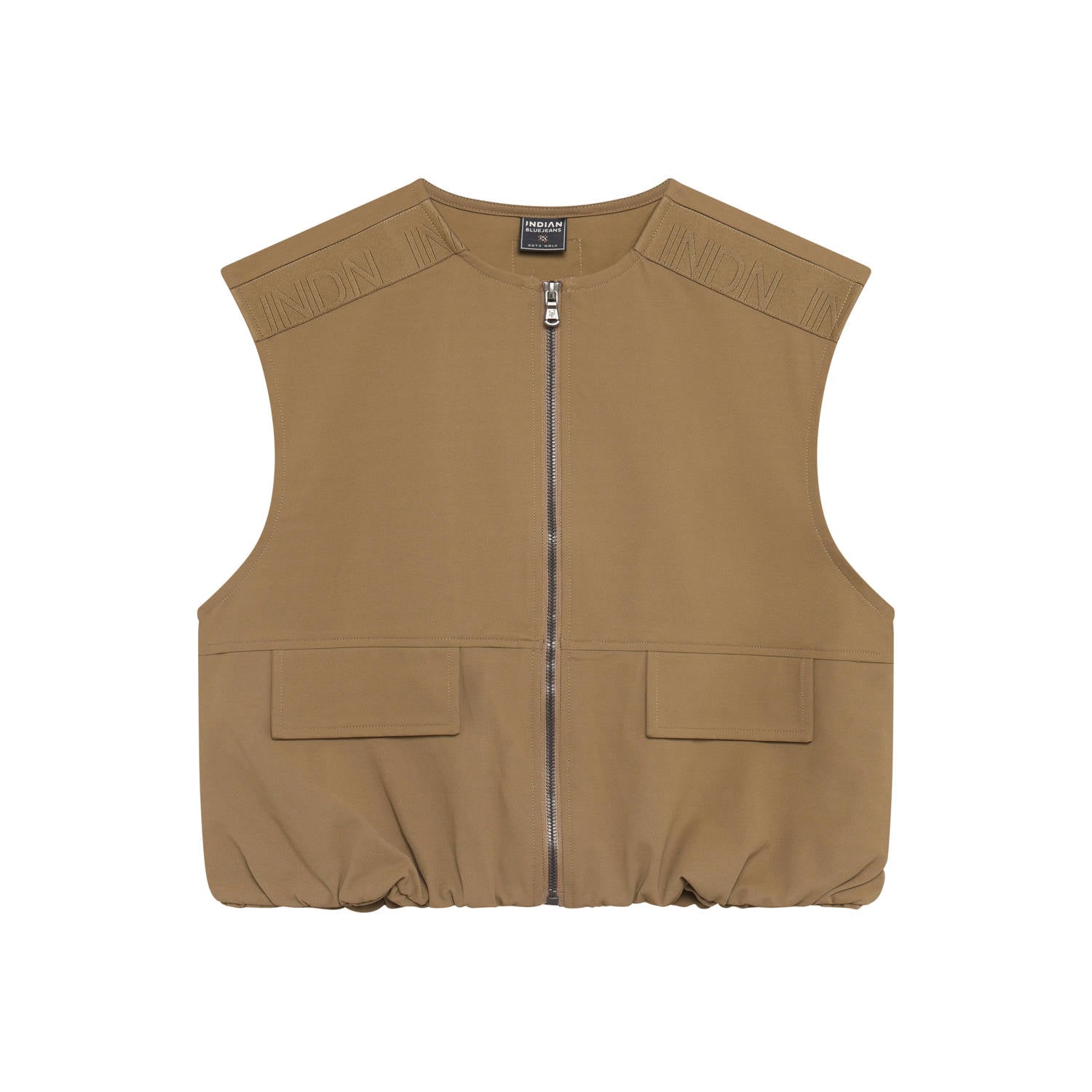 Indian Blue Jeans oversized gilet bruin