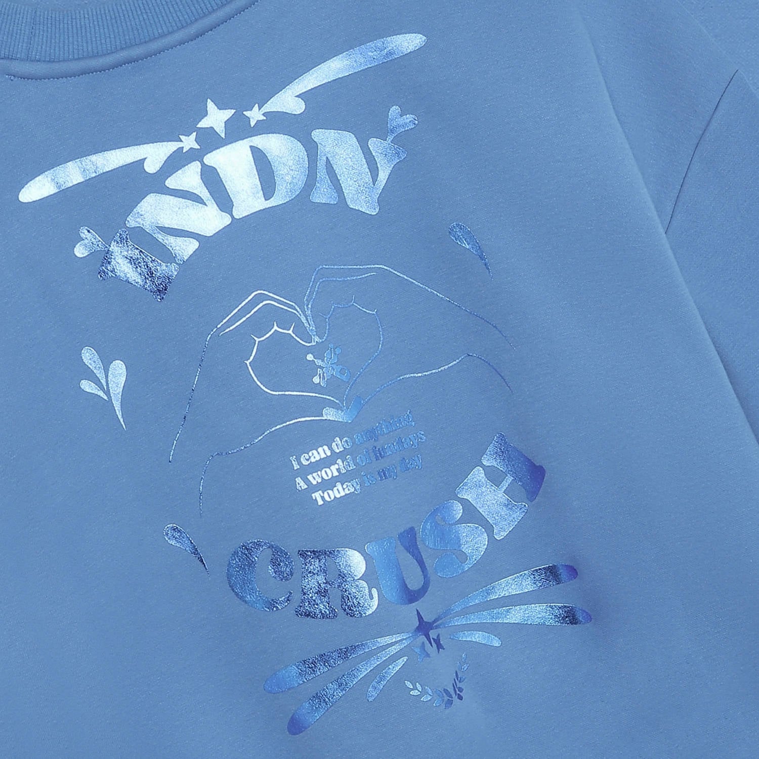 Indian Blue Jeans oversized sweater met backprint blauw