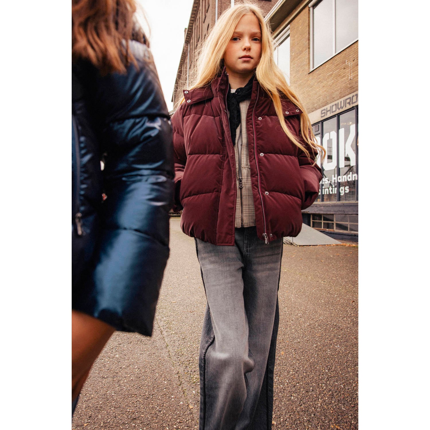Indian Blue Jeans winterpufferjas donkerrood