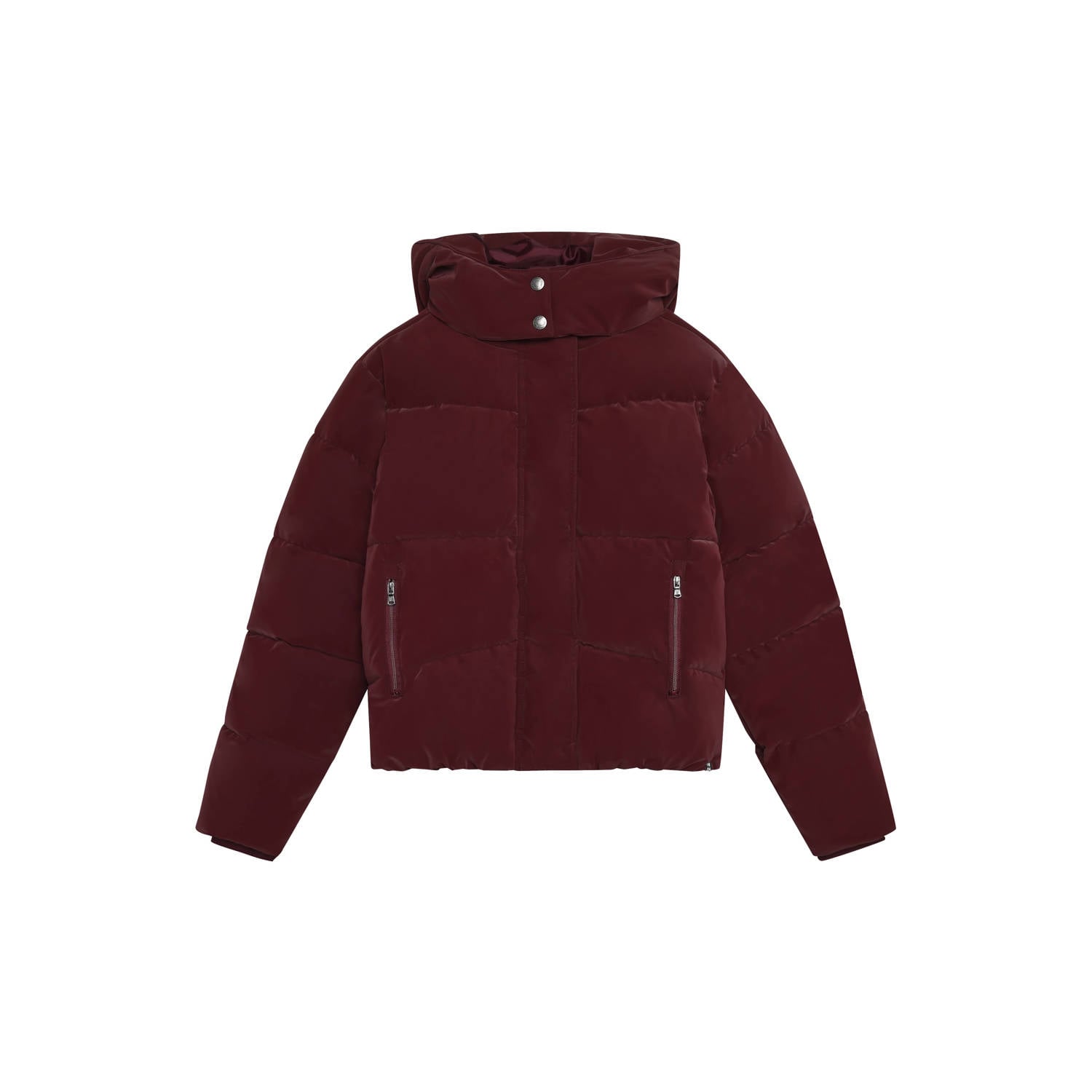 Indian Blue Jeans winterpufferjas donkerrood