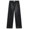 Indian Blue Jeans wide leg imitatieleren coated broek - zwart