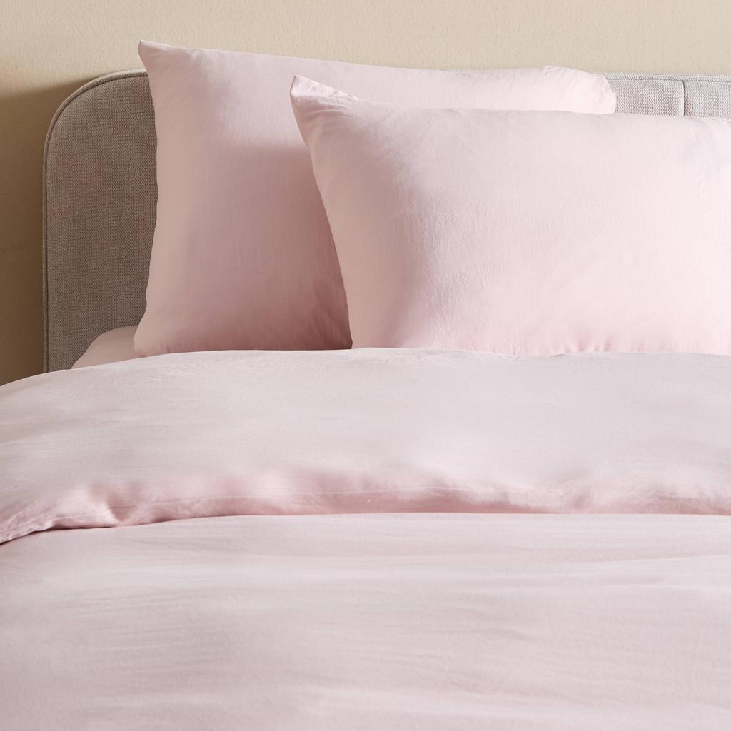 NOUS Living super soft 1-persoons dekbedovertrek 140x200 cm - roze