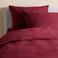 NOUS Living super soft lits-jumeaux dekbedovertrek 240x220 cm - donkerrood