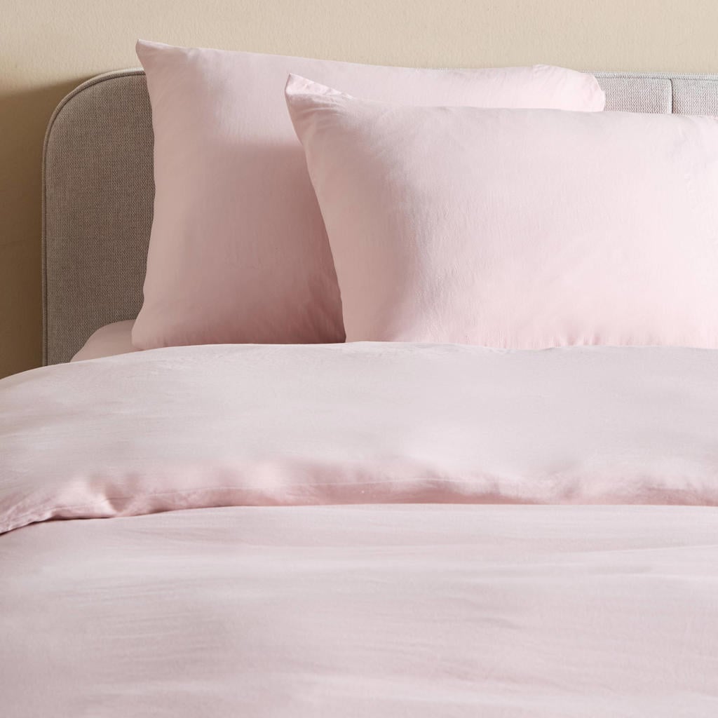 NOUS Living super soft 2-persoons dekbedovertrek 200x200 cm - roze
