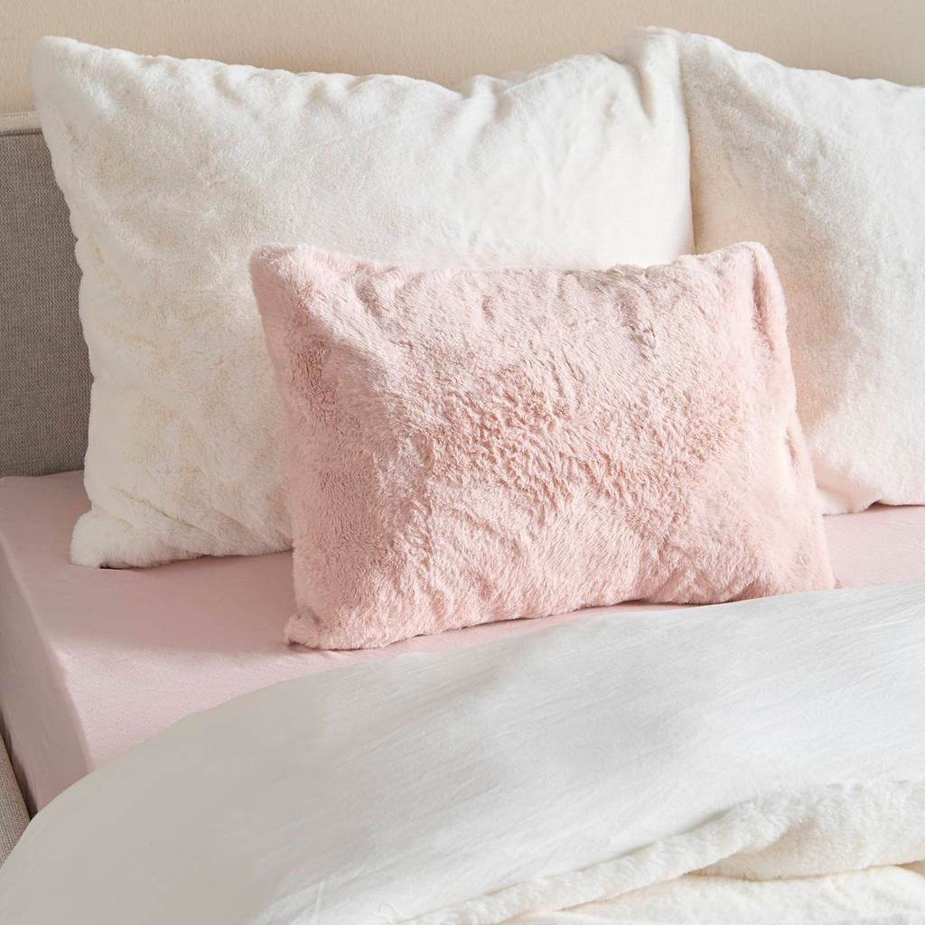 NOUS Living fur kussensloop 40x55 cm - roze