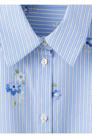 thumbnail: Mango gebloemde blouse met krijtstreep lichtblauw