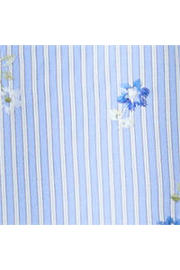 thumbnail: Mango gebloemde blouse met krijtstreep lichtblauw