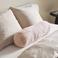 NOUS Living bolster bedsierkussen fur - roze (70x20 cm)