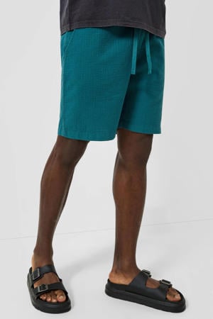 regular fit casual short - petrol
