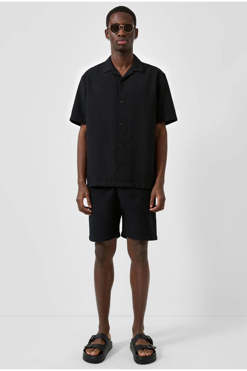 QS regular fit casual short - zwart