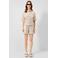 QS loose fit gestreepte seersucker blouse - bruin