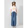 QS loose fit T-shirt met print - wit