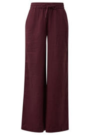 thumbnail: QS high waist regular fit broek - donkerrood