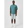 QS relaxed fit T-shirt met backprint - petrol