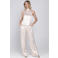 Accentil satijnen wide leg regular waist broek lichtroze