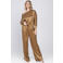 Accentil wide leg regular waist broek goud
