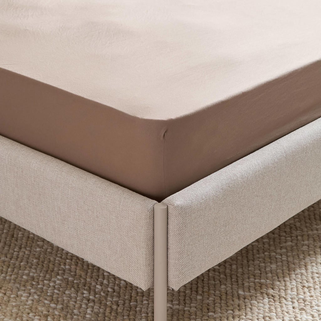 NOUS Living super soft hoeslaken (tot 25 cm) - taupe