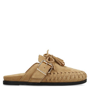 suède clogs beige