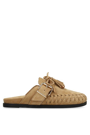suède clogs beige