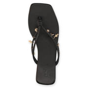 thumbnail: Sacha leren teenslippers zwart