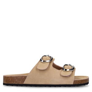 suède slippers beige