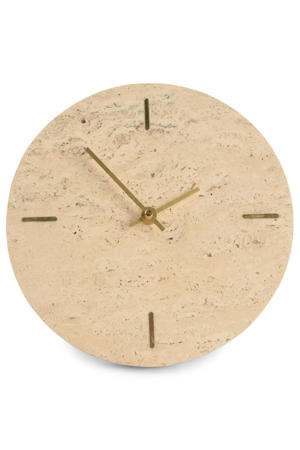 tafelklok travertijn beige