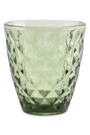 glas (220ml) groen Prisma (set van 4)