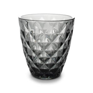glas (220ml) grijs Prisma (set van 4)