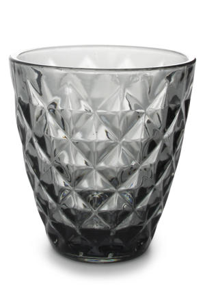 glas (220ml) grijs Prisma (set van 4)