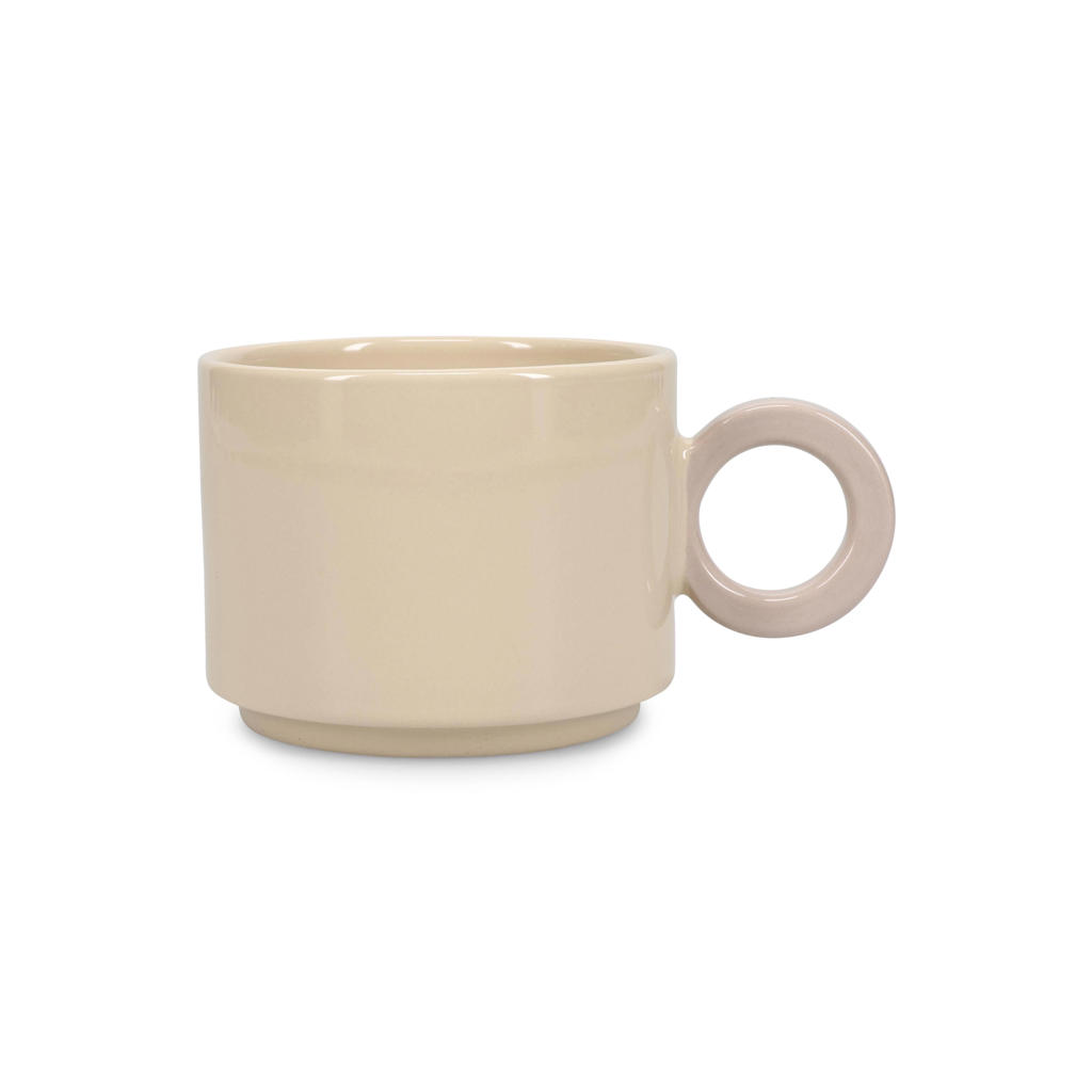 ONA beker (280ml) beige/grijs Lou